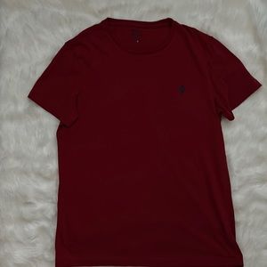 Red Jersey knit tee, Polo by Ralph Lauren, size small